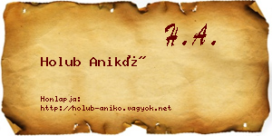 Holub Anikó névjegykártya